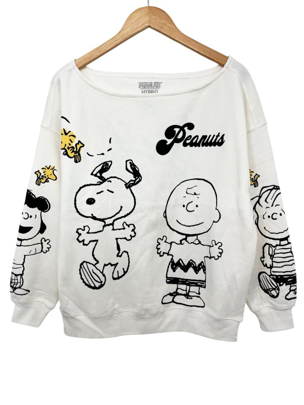 NWOT Peanuts Off The Shoulder Women’s Sweatshirt Small - Picture 2 of 8